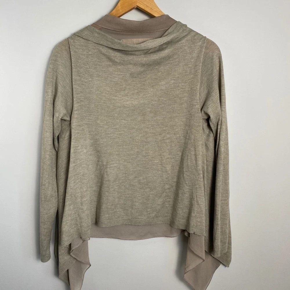 Zara‎ Knit Women's Open Front Knit Cardigan Wrap Long Sleeve Lined Size Medium - Picture 5 of 10